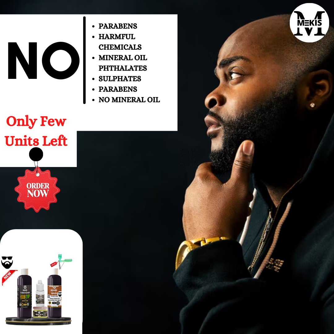 Beard Grooming Kit - 453ml,Cleans,Softens,Tames,Moisturises & Promote Beard Growth