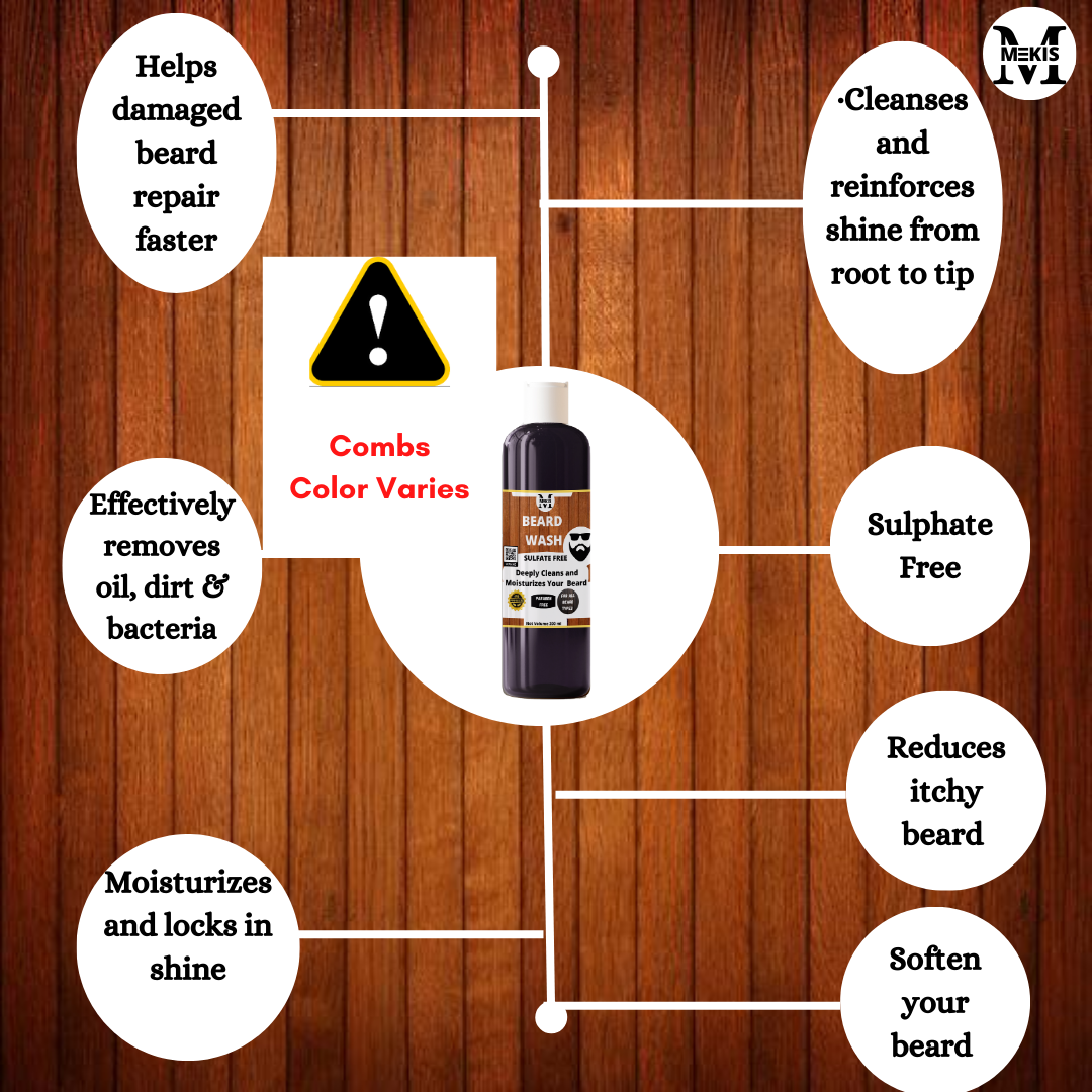 Beard Grooming Kit - 453ml,Cleans,Softens,Tames,Moisturises & Promote Beard Growth