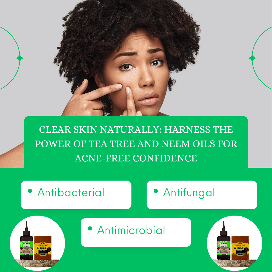 Tea Tree with Neem Oil and Turmeric, Papaya, Oats & Shea Butter Soap  Pack - Fights Acne and Pimples , Evens Skin Tone,  Clears Dark Spots