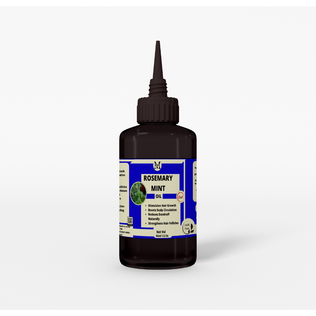 Mekis Rosemary Mint Oil  - Stimulates Hair Growth , Boosts Scalp Circulation,  Reduces Dandruff Naturally  ,Strengthens Hair Follicles