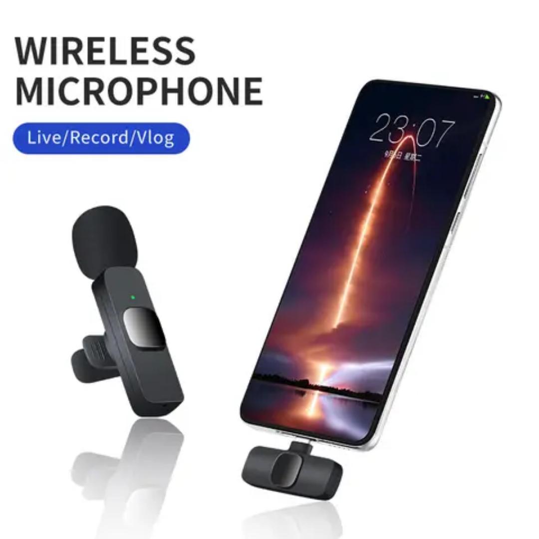 Wireless Microphone crystal clear Audio Recording ,live streaming, TikTok, podcast, YouTube , Facebook live double Mini Mic Live Broadcast Plug and play lapel microphone crystal clear type c mic