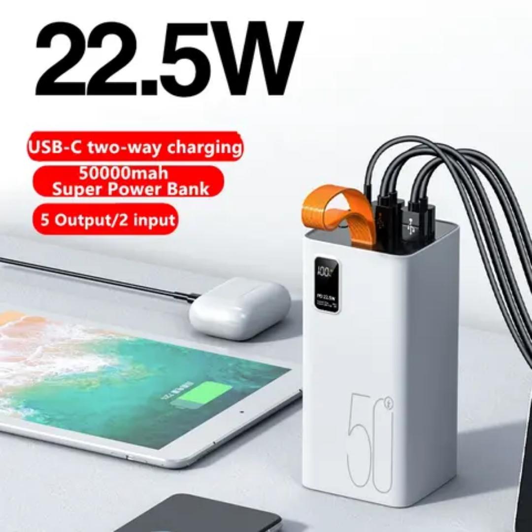 Super high Capacity powerbank 50000mah Power Bank Mobile Phone Charger Power Supply Double USB Output power bank 50000mah