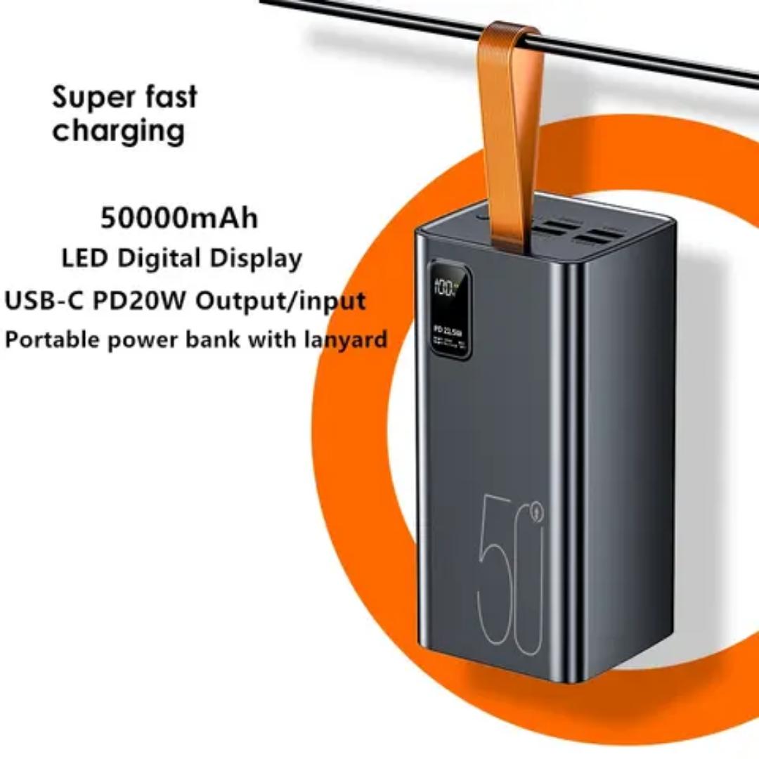 Super high Capacity powerbank 50000mah Power Bank Mobile Phone Charger Power Supply Double USB Output power bank 50000mah