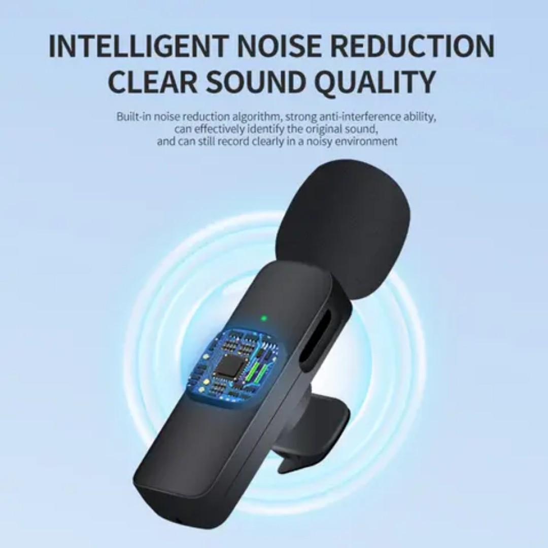 Dual wireless microphone for type C and iphone 2 in 1 Plug and play  lapel microphone wireless dual microphone type-c with ios, micro adapter