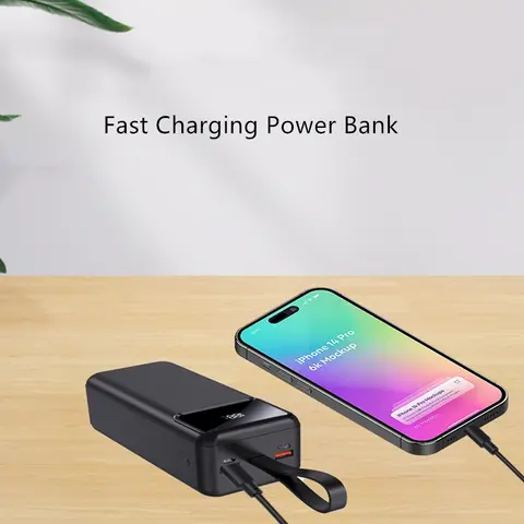 30000mAh powerbank Portable fast charging high capacity and high quality PowerBank 30000mah 22.5w Fast Charging Digital Display Four USB Type C Output PD Power Bank