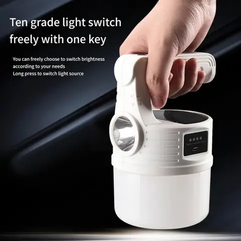 Rechargeable Solar Emergency Light portable solar camping light Recheargable lantern for outdoor and home with  handle
