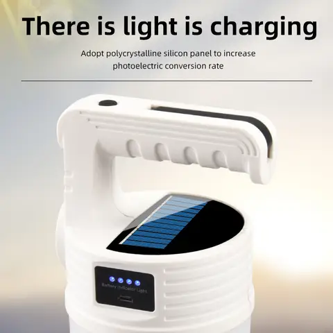 Rechargeable Solar Emergency Light portable solar camping light Recheargable lantern for outdoor and home with  handle