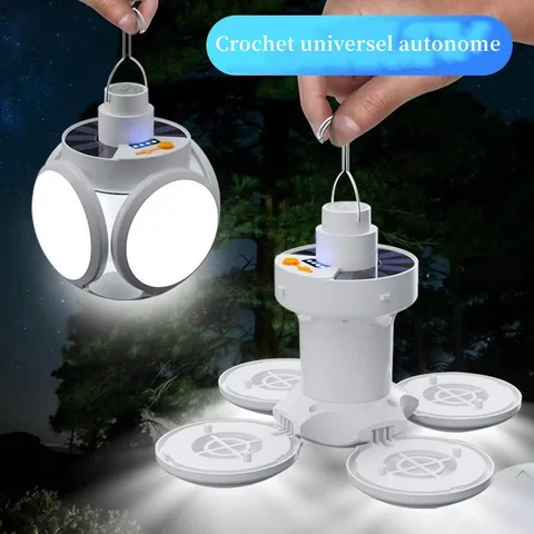 3in1 solar lamp foldable Rechargeable Solar Emergency Light portable solar camping light Recheargable lantern for outdoor and home with  a handle