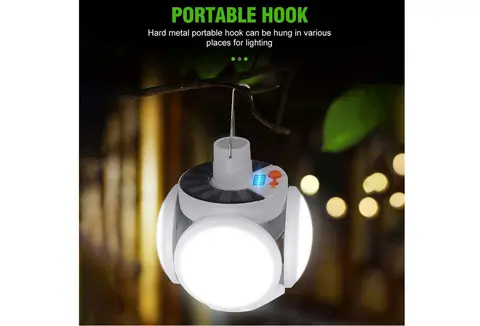 3in1 solar lamp foldable Rechargeable Solar Emergency Light portable solar camping light Recheargable lantern for outdoor and home with  a handle