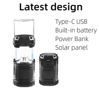 Convertible solar lamp Rechargeable Solar Emergency Light portable solar camping light Recheargable lantern for outdoor and home with  a handle