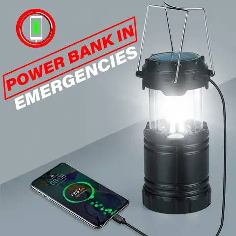 Convertible solar lamp Rechargeable Solar Emergency Light portable solar camping light Recheargable lantern for outdoor and home with  a handle