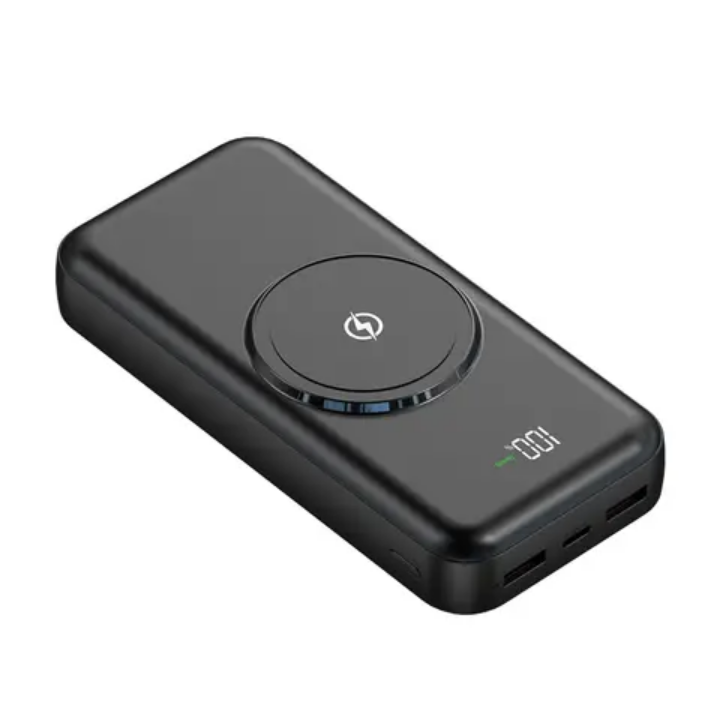 20000mAh wireless powerbank with own inbuilt charging cables high capacity portable powerbank
