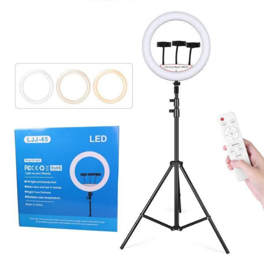18 Inch ring light with Remote Control ,stand, phone holder Dimmable Live Video Makeup Ring Fill Light 18 inch ring light
