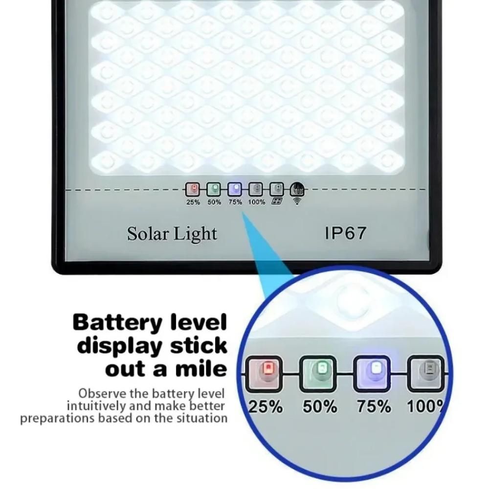 Solar floodLight 200W LED Auto On/Off Dusk To Dawn SOLAR FLOODLIGHT High Power Waterproof LED Solar Light for Rural Yard & Street Automatic Night Indoor Outdoor Household Lighting with IP67 Rating