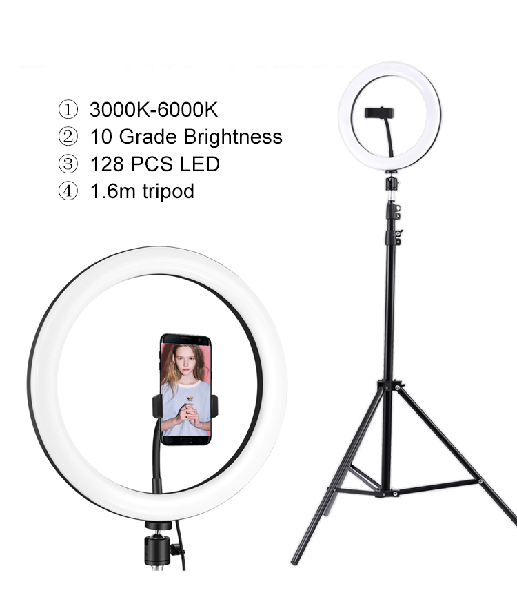 10 Inch Ring Light With 7ft (210CM) Tripod Stand for live streaming,make up application,vlogging,tiktok Ring Light with Stand and Phone Holder GerTong Selfie Ringlight with Tripod and Desk Stand
