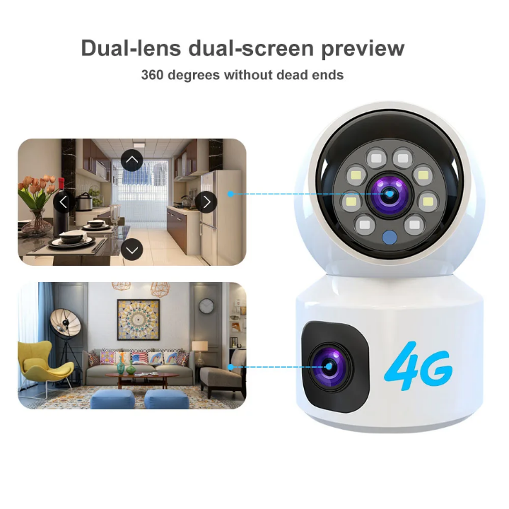 Wireless CCTV camera Sim card Dual lens CCTV camera smart CCTV camera data CCTV camera insert sim card load data for live viewing dual lens sim card CCTV camera for home, office, shop surveillance