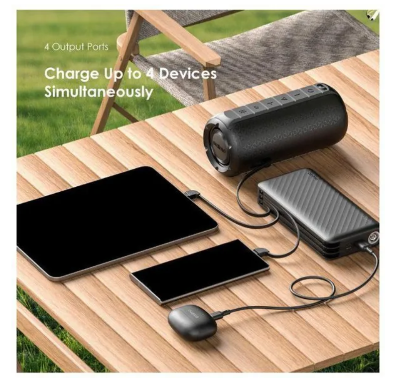 oraimo Traveler Link 27 27000mAh 12W Power Bank 2.4A Max,Fast Charging with 3 Built-in Charging Cables &
LED Torch