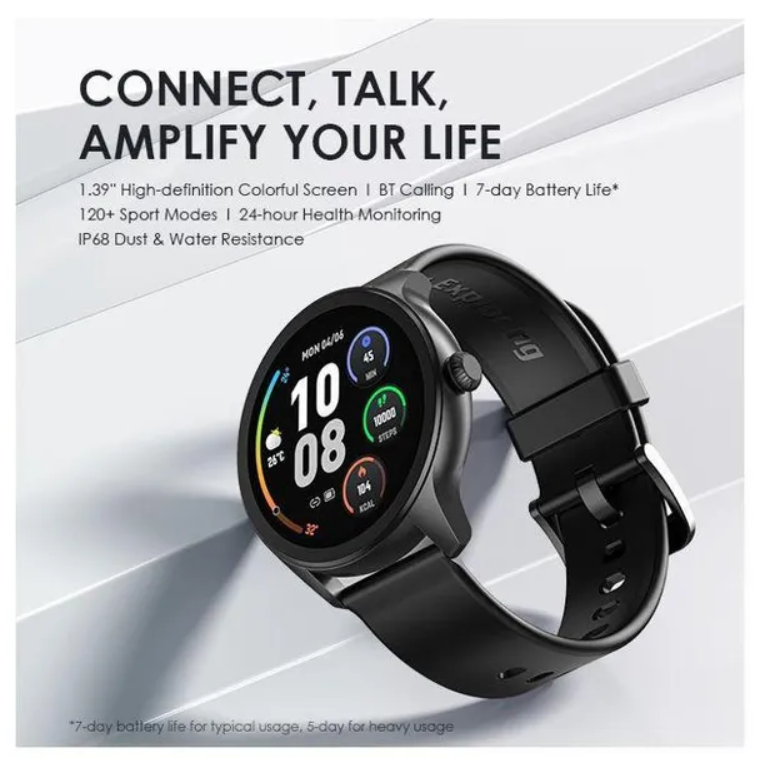 oraimo Watch 2R 1.39" TFT IP68 Smart Watch with  Bluetooth Call 7 Days Battery Life, 24 hour health monitoring and 1 year Warranty