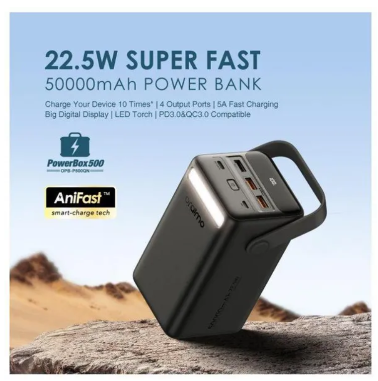 oraimo 50000mAh PowerBox 500 22.5W Power Bank