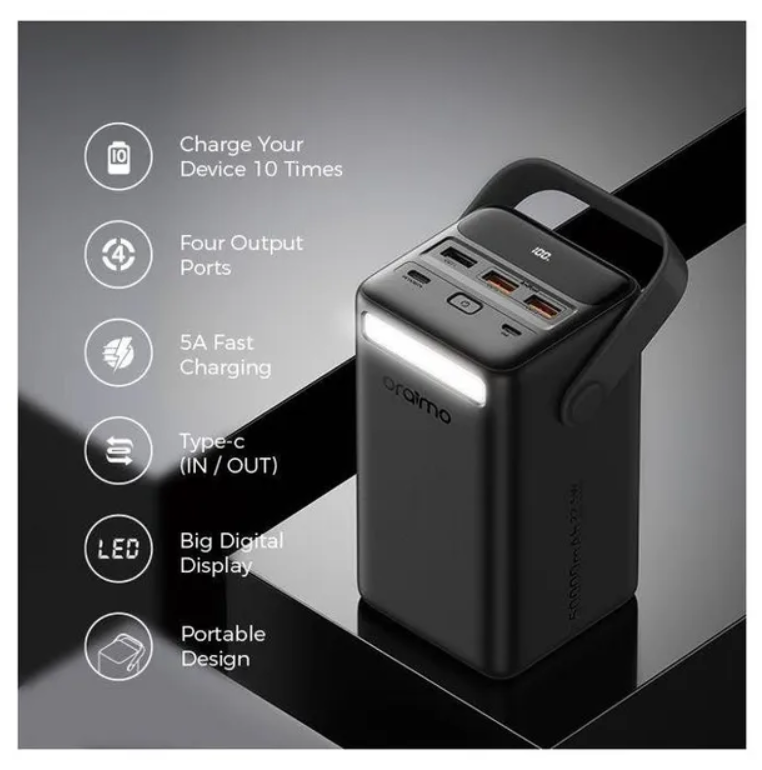 oraimo 50000mAh PowerBox 500 22.5W Power Bank