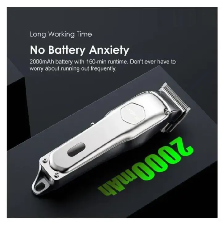 oraimo Smart Clipper 2 Professional Hair Clipper with 2.5 hrs Runtime,
Precise Blades for All Hair Types & LED Screen Display