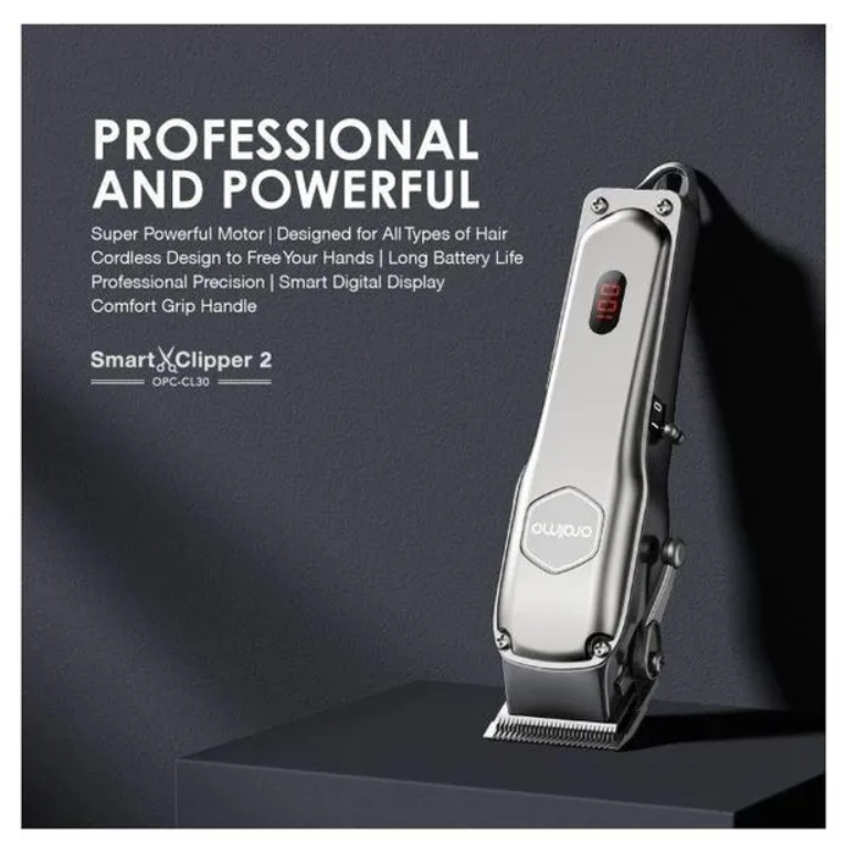 oraimo Smart Clipper 2 Professional Hair Clipper with 2.5 hrs Runtime,
Precise Blades for All Hair Types & LED Screen Display