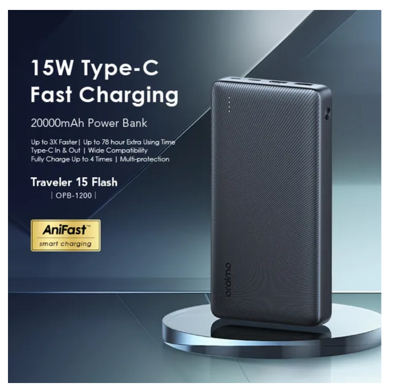 oraimo Traveler 15 Flash 20000mAh 15W Power Bank