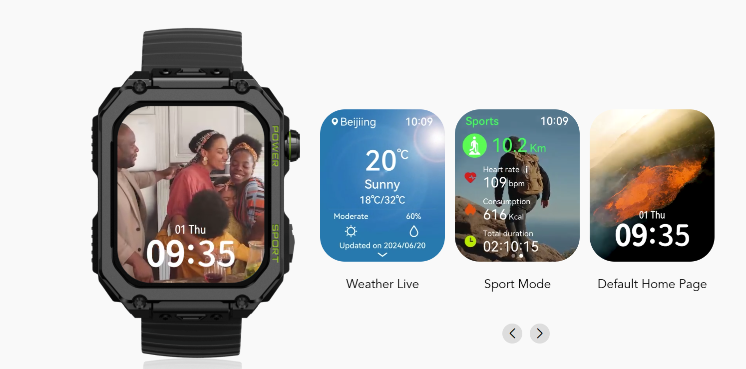 NEW ARRIVAL!! NEW ARRIVAL!! oraimo Watch Nova V 2.01" Tempered Glass Anti-scratch And Explosion-proof HD Video Watch Faces, Built in music player Smart Watch