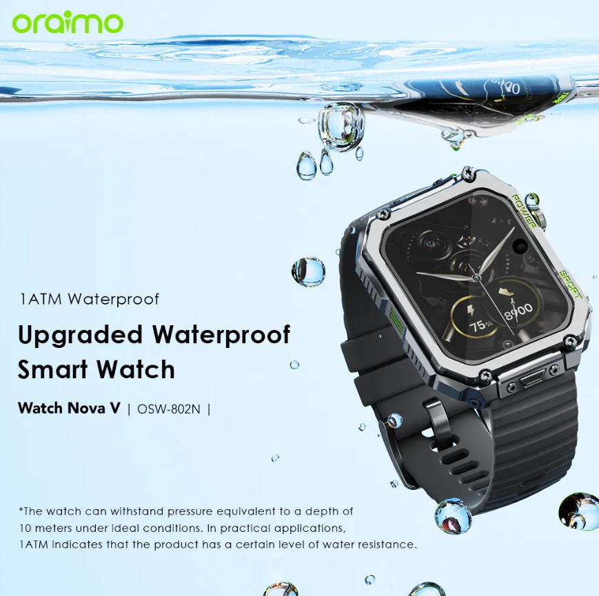 NEW ARRIVAL!! NEW ARRIVAL!! oraimo Watch Nova V 2.01" Tempered Glass Anti-scratch And Explosion-proof HD Video Watch Faces, Built in music player Smart Watch