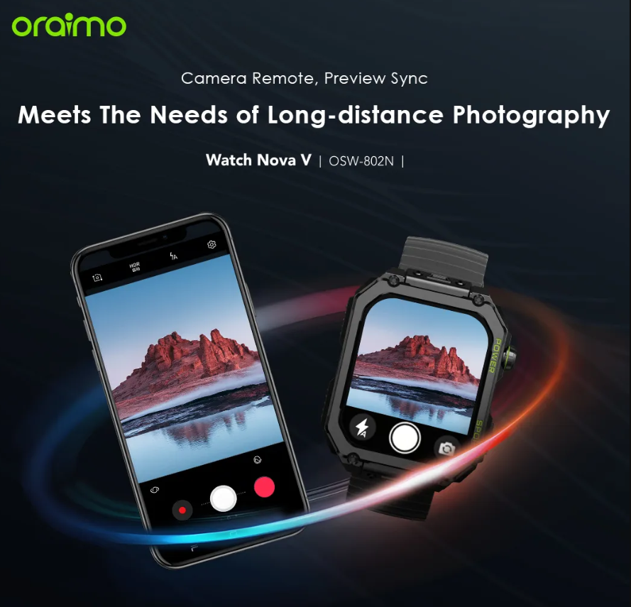 NEW ARRIVAL!! NEW ARRIVAL!! oraimo Watch Nova V 2.01" Tempered Glass Anti-scratch And Explosion-proof HD Video Watch Faces, Built in music player Smart Watch