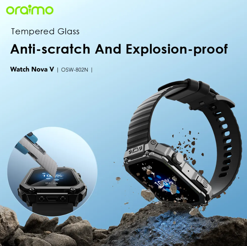 NEW ARRIVAL!! NEW ARRIVAL!! oraimo Watch Nova V 2.01" Tempered Glass Anti-scratch And Explosion-proof HD Video Watch Faces, Built in music player Smart Watch