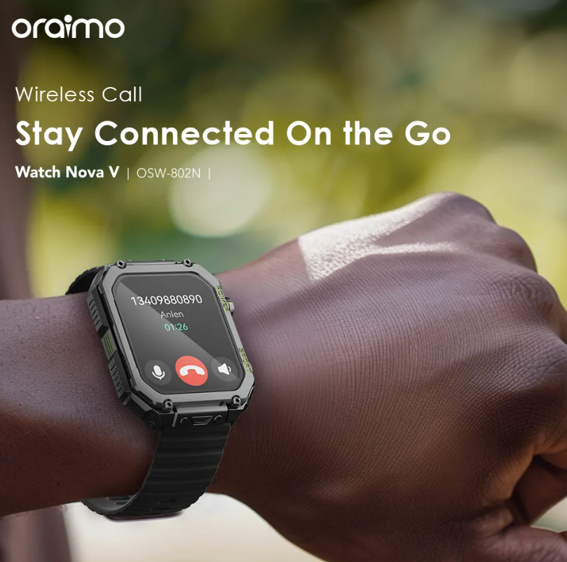 NEW ARRIVAL!! NEW ARRIVAL!! oraimo Watch Nova V 2.01" Tempered Glass Anti-scratch And Explosion-proof HD Video Watch Faces, Built in music player Smart Watch