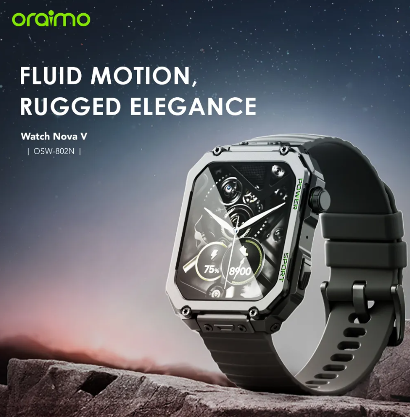 NEW ARRIVAL!! NEW ARRIVAL!! oraimo Watch Nova V 2.01" Tempered Glass Anti-scratch And Explosion-proof HD Video Watch Faces, Built in music player Smart Watch