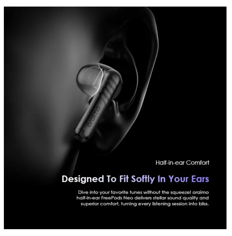 oraimo FreePods Neo ENC 50-hr Long Playtime, Sound360 Spatial Audio True Wireless Bluetooth  Earbuds