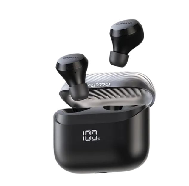 Oraimo AirBuds 4 Powerful Bass IPX7 Waterproof TWS True Wireless  Earbuds  - Earpho 38-Hr Long Playtimenes Black