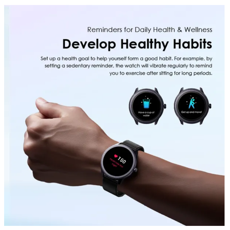 oraimo Watch 2R 1.39" TFT IP68  with Bluetooth Call 7 Days Battery Life ,24-hour Health Monitoring Smart Watch