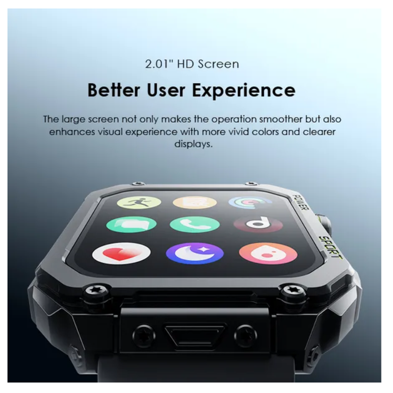 oraimo Watch Nova V 2.01" HD Video Watch Faces with tampered glass & Built-in Music Player Smart Watch