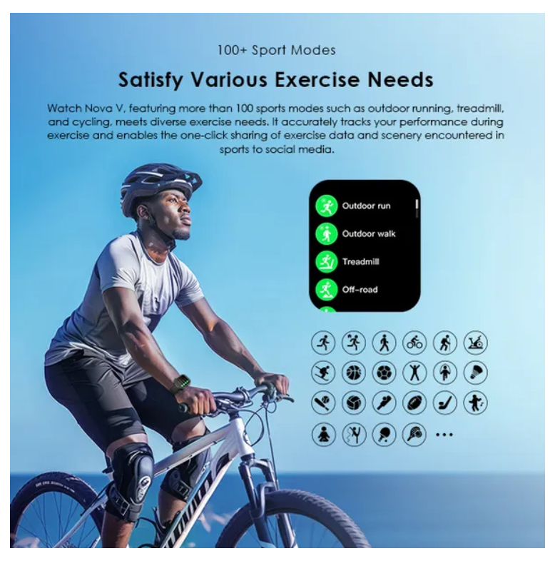 oraimo Watch Nova V 2.01" HD Video Watch Faces with tampered glass & Built-in Music Player Smart Watch