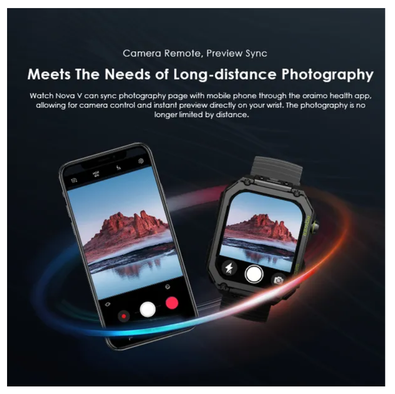 oraimo Watch Nova V 2.01" HD Video Watch Faces with tampered glass & Built-in Music Player Smart Watch