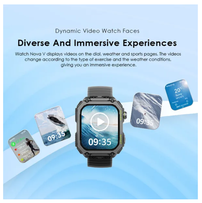 oraimo Watch Nova V 2.01" HD Video Watch Faces with tampered glass & Built-in Music Player Smart Watch