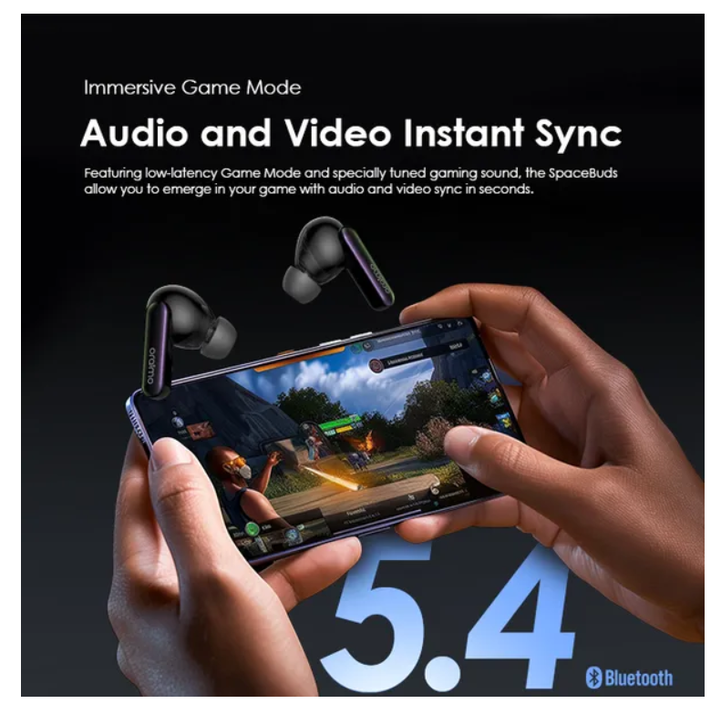 OFFER!! OFFER!! oraimo SpaceBuds Hybrid ANC True Wireless Earbuds Customized Voice Prompt,  50dB Hybrid ANC Noise Cancellation,  40-Hr Long Playtime & Personalized Lighting Effect with a GIFT