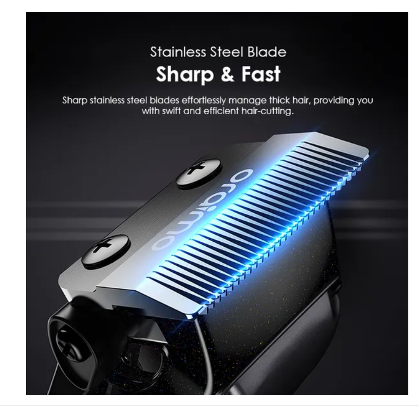 oraimo SmartClipper 2C Professional Hair Clipper with 4 guided combs Adjustable to Zero Gap for Precise Hair-cutting.