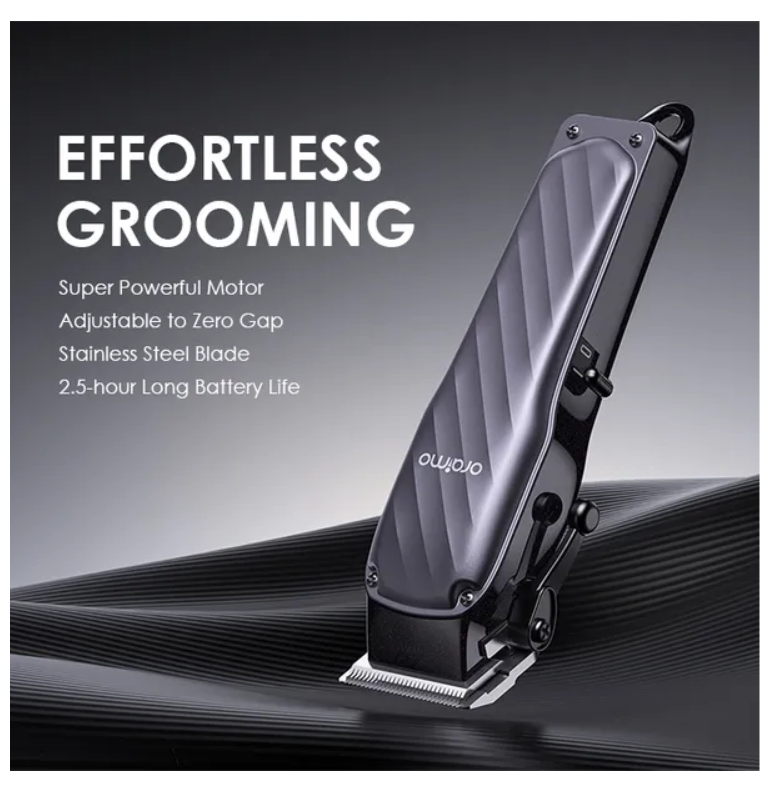 oraimo SmartClipper 2C Professional Hair Clipper with 4 guided combs Adjustable to Zero Gap for Precise Hair-cutting.