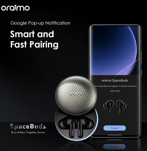 NEW ARRIVAL!! Oraimo SpaceBuds Hybrid ANC True Wireless Earbuds Customized Voice Prompt Wireless Bluetooth Earphones