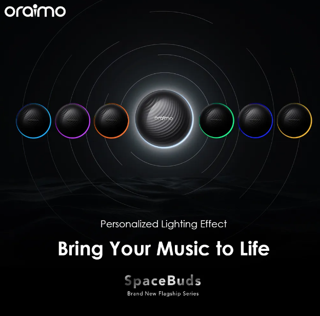 NEW ARRIVAL!! Oraimo SpaceBuds Hybrid ANC True Wireless Earbuds Customized Voice Prompt Wireless Bluetooth Earphones
