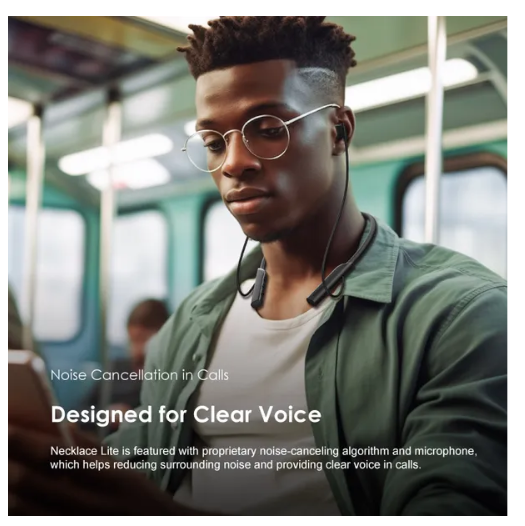 oraimo Necklace Lite Call Vibration, noise reduction & 30 hr playtime Wireless Headphones