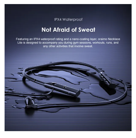 oraimo Necklace Lite Call Vibration, noise reduction & 30 hr playtime Wireless Headphones