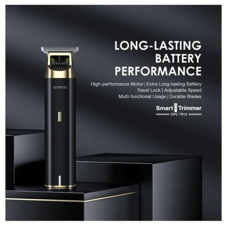 oraimo Smart Trimmer 2 with High-performance Motor,Multi-functional Usage & 150-min Working Per Charge- Long Lasting Battery Trimmer