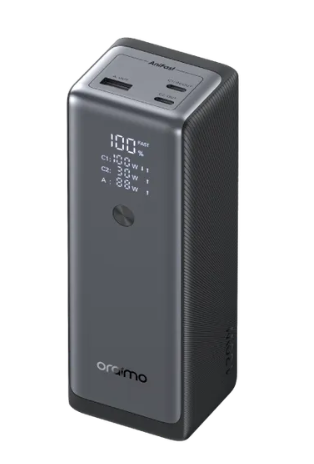 oraimo PowerJet 130 27600mAh 130W, Power Laptop & Phone at Once,
Recharge Powerbank to 100% in 1.5hrs Power Bank