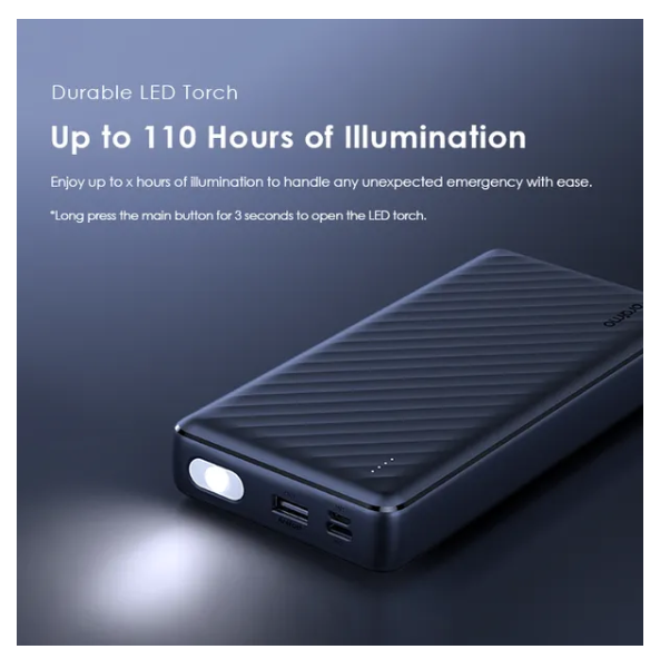 oraimo Traveler Link 20 20000mAh  4 Built-in Charging&Recharging Cables 2.4A Max Fast Charging 12W Power Bank